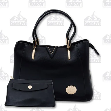 Leda's Fashions Black Valentine Purse with Clutch LPP8070BLK