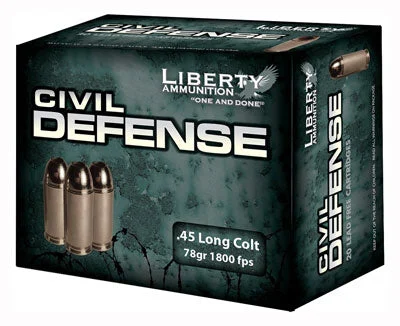 Liberty Ammunition LACD45031 Civil Defense Protection Lead Free Fragmenting Hollow Point78 Grain .45 Long Colt