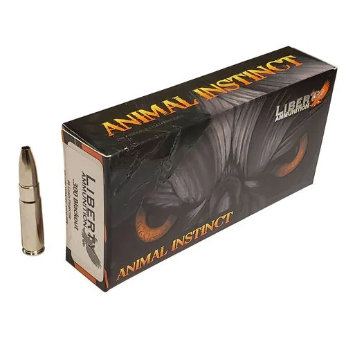 Liberty Ammunition LAHAC300044 Animal Instinct 300 Blackout 96 gr Copper Hollow Point 20 Bx/ 10 Cs