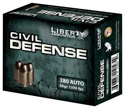 LIBERTY CIVIL DEFENSE 380 ACP 50GR COPPR HP 20RD