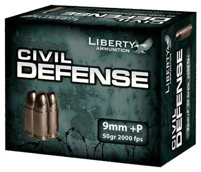 LIBERTY CIVIL DEFENSE 9MM LUGER 50GR HP 20RD
