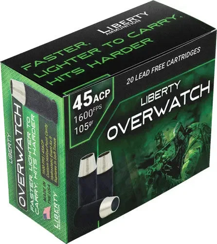LIBERTY OVERWATCH 45 ACP 105GR HP 20RD