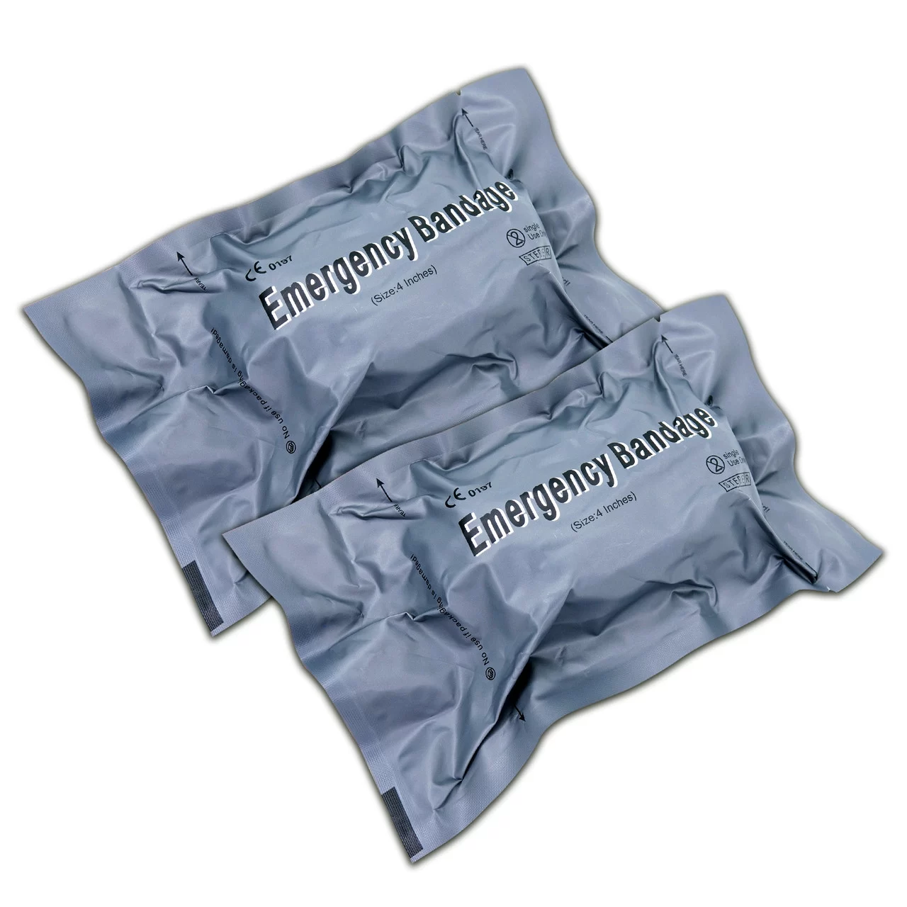 Line 2 Design Israeli 4” Compression Bandage, Battle Dressing for First Aid, 2 Pack