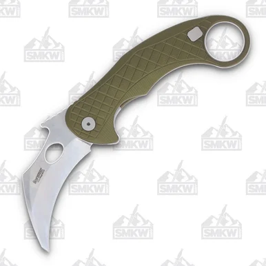 LionSteel Knives L.E. One Karambit Folding Knife Green Al3.23in SW Blade LSLE1AGS