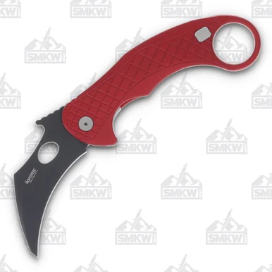 LionSteel L.E. One Chemical Black MagnaCut Red Aluminum Folding Knife LSLE1ARB