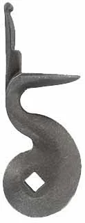 Flint cock, wax cast steel, 1.62" throw, for 5/16-18, drilled and tapped