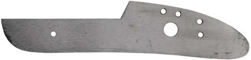 Lock plate, wax cast steel, 5.17" x 1.06", tapped 6-40