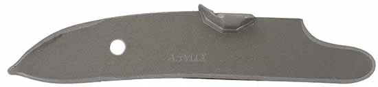 Lock plate, wax cast steel, 5.8" x .98", as cast with A. TVLLE marking
