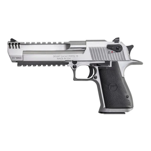 Magnum Research Desert Eagle .357 Mag, 6" Barrel, Integrated Muzzle Brake, Stainless, 9rd