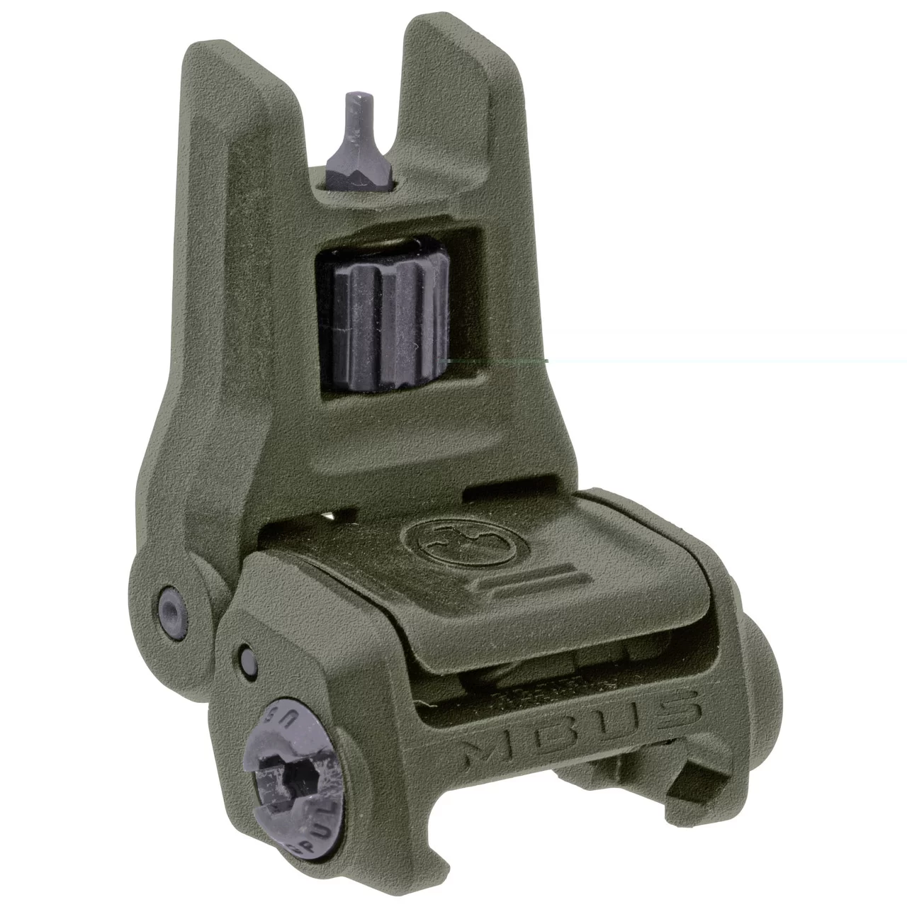 Magpul Industries, MBUS 3 Back-Up Front Sight, Tool-Less Elevation Adjustment Similar to MBUS Pro, Ambidextrous Push-Button Deployment, Fits Picatinny Rails, Flip Up, Black