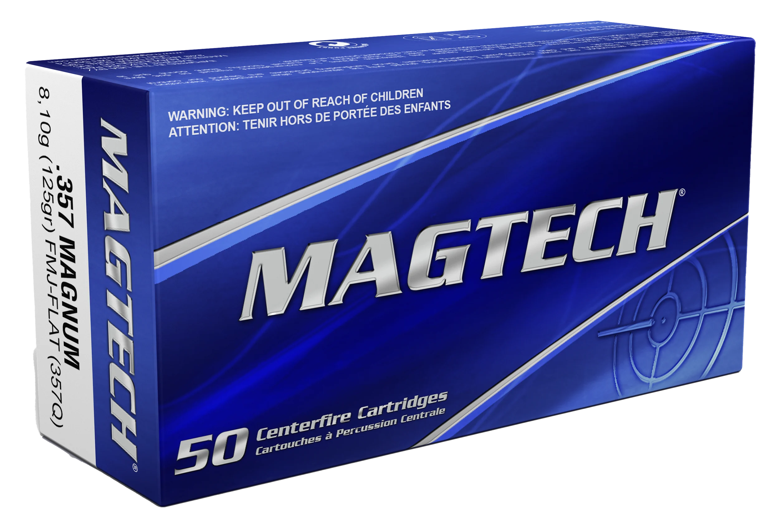 Magtech 357Q Sport Shooting Range/Training Full Metal Jacket Flat Point125 Grain .357 Magnum