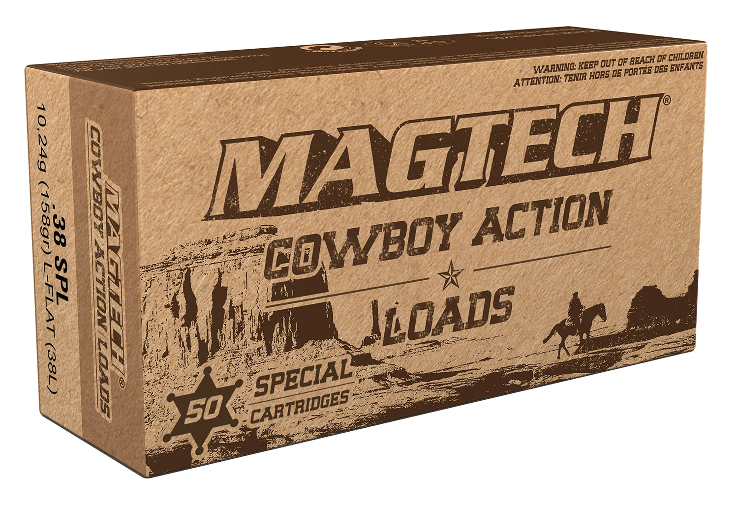 Magtech 38L Cowboy Action Lead Flat Nose158 Grain .38 Special