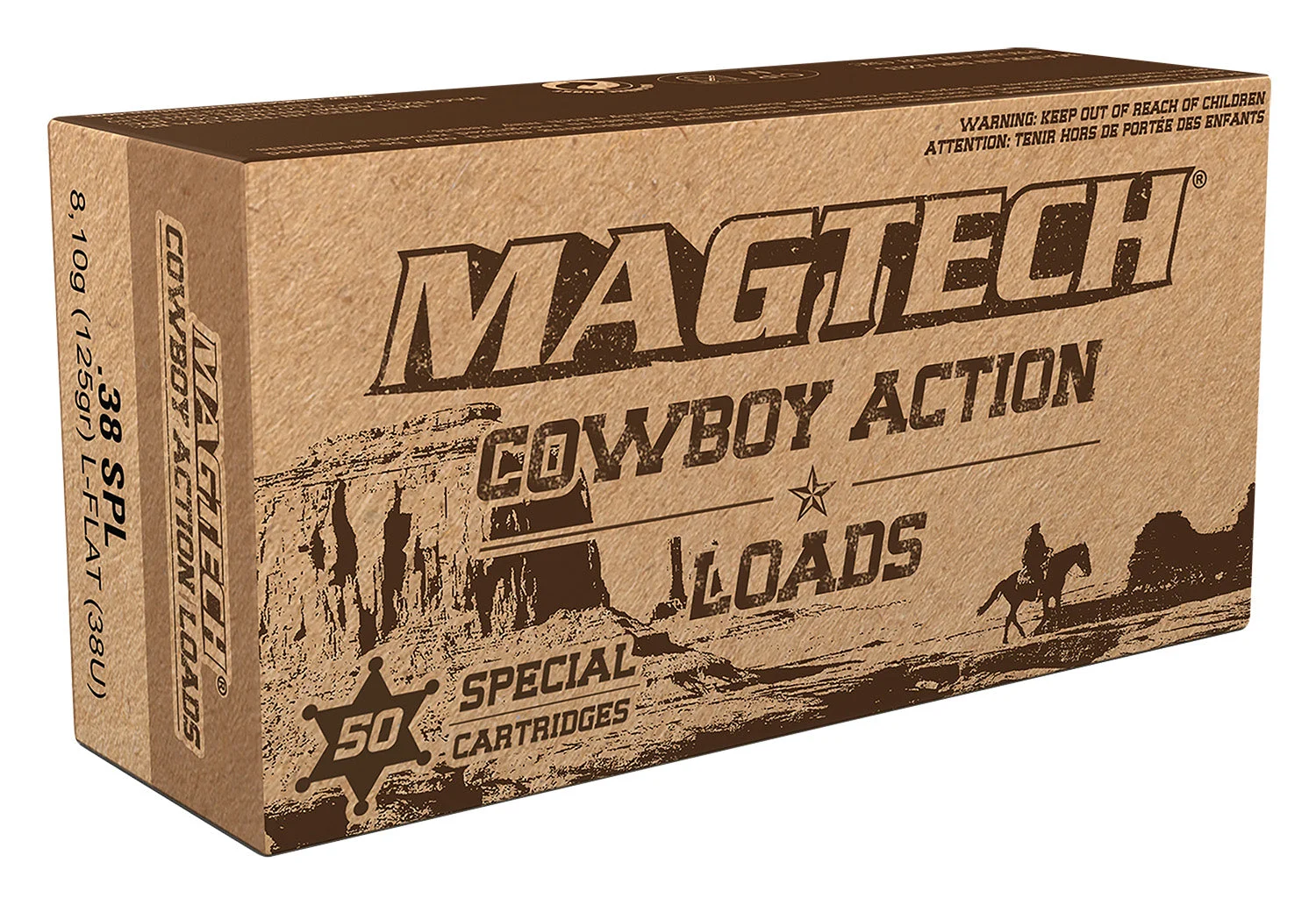 Magtech 38U Cowboy Action Lead Flat Nose125 Grain .38 Special