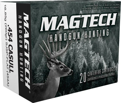 Magtech 454A Sport Shooting Range/Training Semi-Jacketed Soft Point Flat260 Grain .454 Casull
