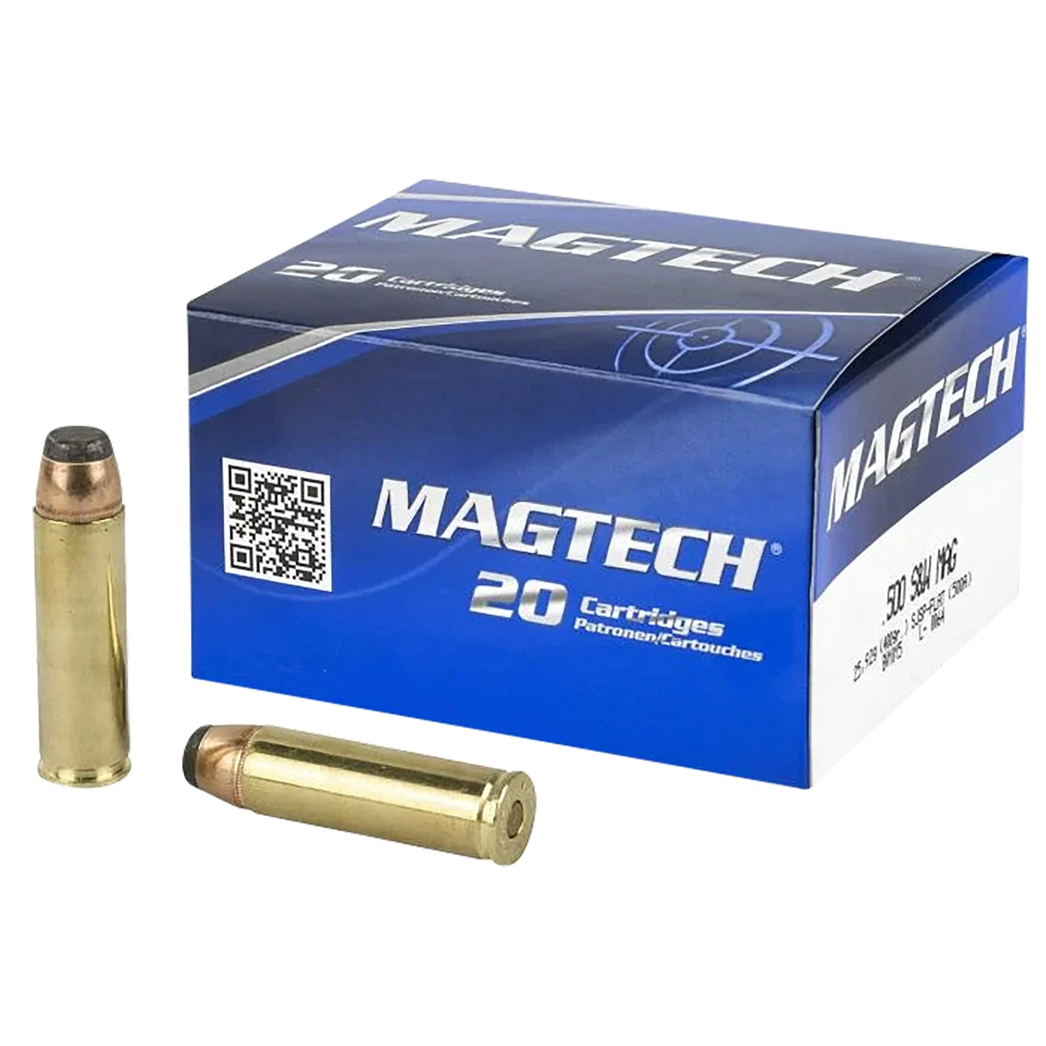 Magtech 500A Sport Shooting Range/Training Semi-Jacketed Soft Point Flat400 Grain .500 S&W Mag