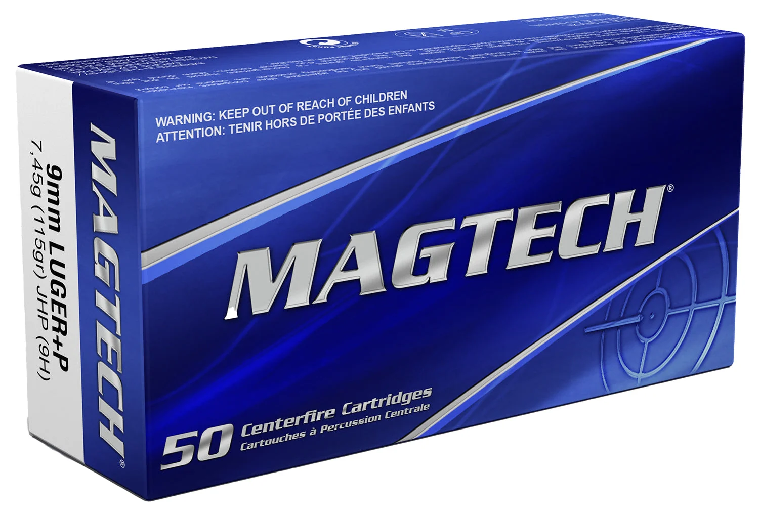 Magtech 9H Range/Training Jacketed Hollow Point JHP 115 Grain 9mm Luger/Parabellum