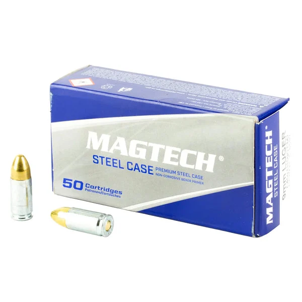 MAGTECH 9MM 115GR FMJ STEEL 50RD