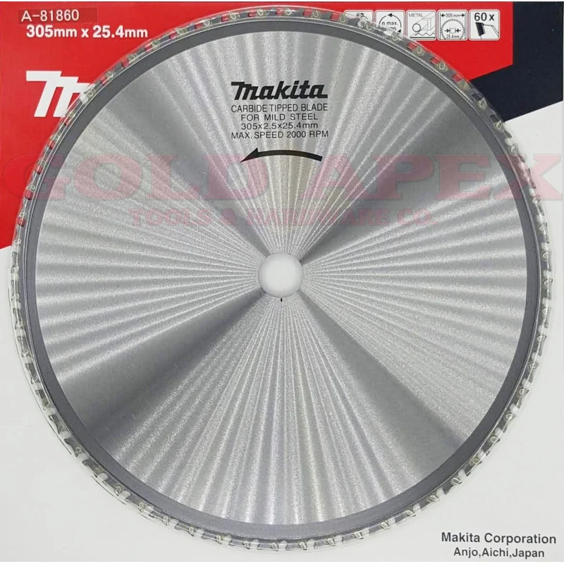 Makita A-81860 TCT Circular Saw Blade for Mild Steel 12″x60T (for LC1230)