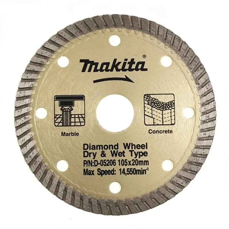 Makita D-05206 Diamond Cut Off Wheel 4″ Corrugated (Dry)