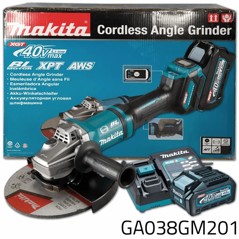 Makita GA038GM201 40V Cordless BrushlessAngle Grinder 9″ (XGT Series) [Set]
