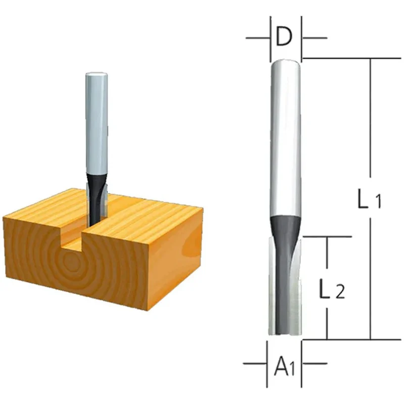 Makita High Speed Steel Straight Router Bit (HSS)