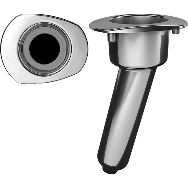 Mate Series Elite Screwless Stainless Steel 15 RodCup Holder – Drain – Oval Top [C2015DS]