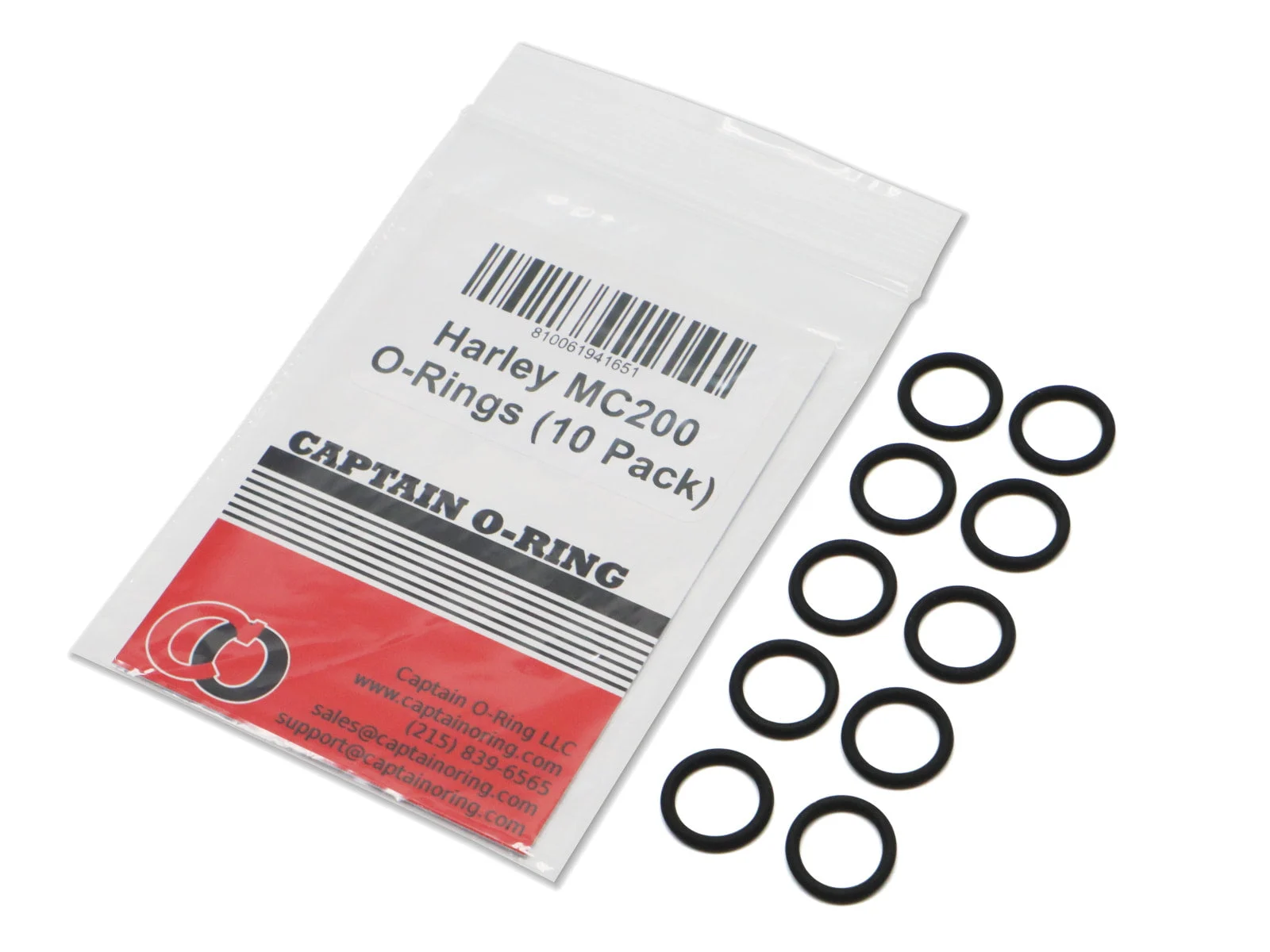 MC200 (MC200-5) O-Rings for Harley Davidson EFI Check Valve Lower (10 Pack)