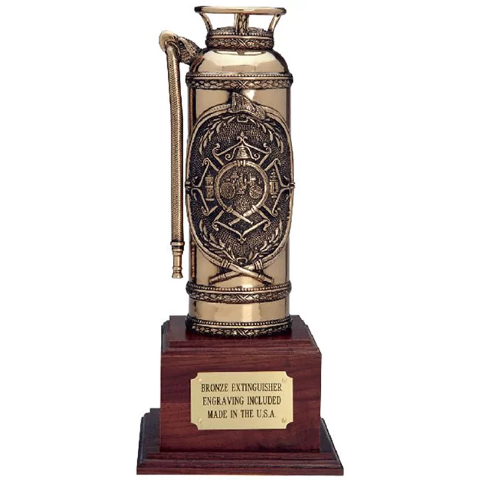 Liberty Artworks Bronze Extinguisher with Walnut Base