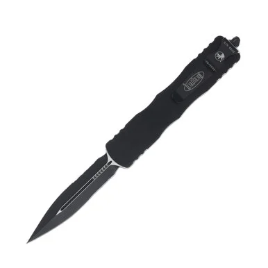 Microtech Dirac Delta OTF Auto D/E Knife Black 3.75in Part Serr Dagger AUMT2272T