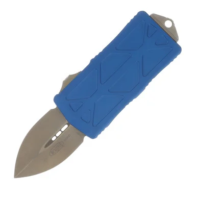 Microtech Exocet OTF Automatic Knife Blue 1.94in DE Bronze Blade AUMT15713BL