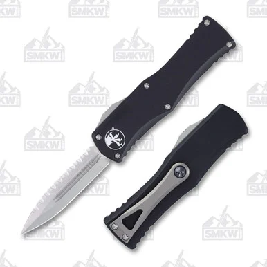Microtech Hera OTF Automatic Knife Serrated Stonewash Dagger/Black AUMT70212