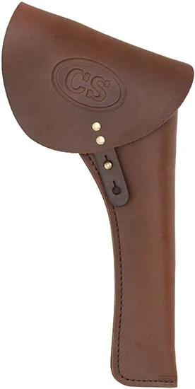 Military Holster, right hand, brown leather, C.S. marked flap