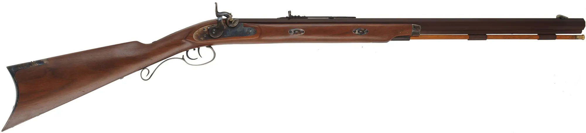 Missouri River Hawken Rifle,.50 caliber, 29-1/4" barrel,percussion, walnut, color case hardened iron, used, by Davide Pedersoli