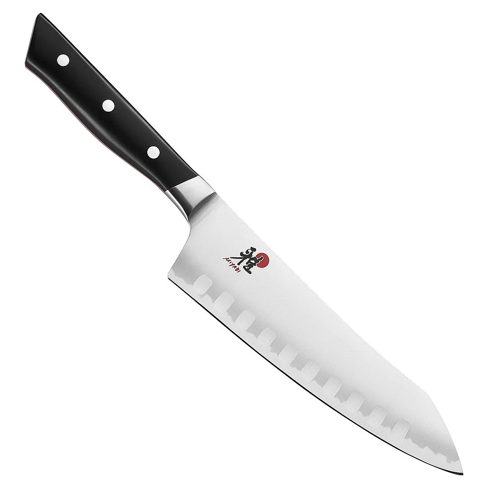 MIYABI Evolution 7″ Hollow Edge Rocking Santoku Knife