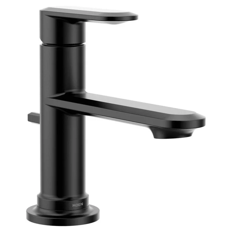 Moen Greenfield Single Handle Monoblock Bathroom Sink Faucet in Matte Black | Ferguson