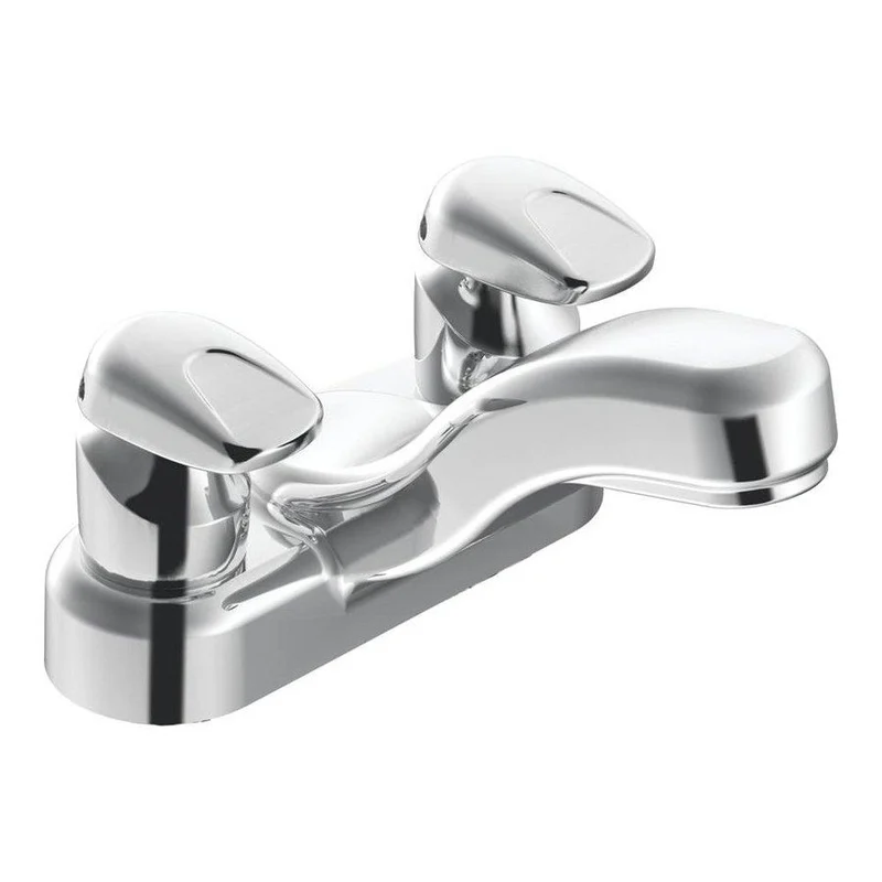 Moen M-Press Two Handle Metering Bathroom Sink Faucet in Chrome | Ferguson