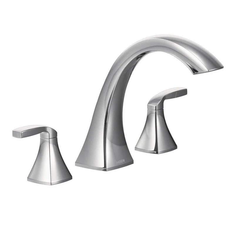 Moen Voss Two Handle Roman Tub Faucet in Polished Chrome (Trim Only) | Ferguson