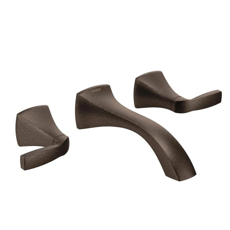 Moen Voss Two Handle Wall Mount Widespread Bathroom Sink Faucet in Oil Rubbed Bronze | Ferguson