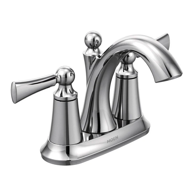 Moen Wynford Two Handle Centerset Bathroom Sink Faucet in Polished Chrome | Ferguson