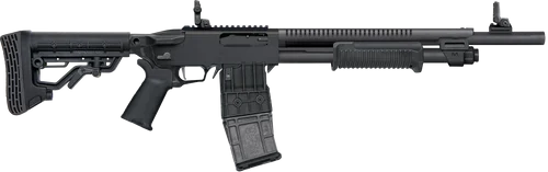 Mossberg 590RM 12 Ga, 2.75" Chamber 18.5" Barrel, Black, Magpul MBUS 3 Sights, 10rd