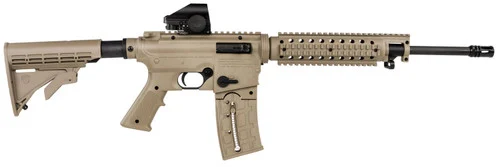 Mossberg 715T .22 LR, 6.25" Barrel, Matte Blued Metal Finish & Adjustable Flat Dark Earth Synthetic Stock, Includes Green Dot, 25rd