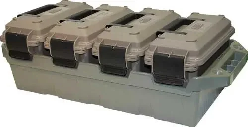 MTM 4-CAN AMMO CRATE W/ 4 .30 CAL CANS GRN/FDE