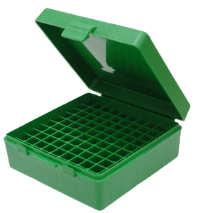 MTM AMMO BOX 38/357 100-ROUNDS GREEN