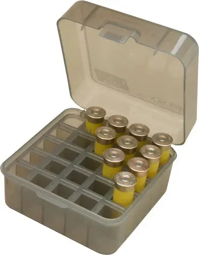 MTM AMMO BOX SHOTSHELL TO 3" 12,16, and 20GA 25-ROUNDS SMOKE