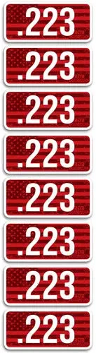 MTM AMMO CALIBER LABELS 223 8-PACK