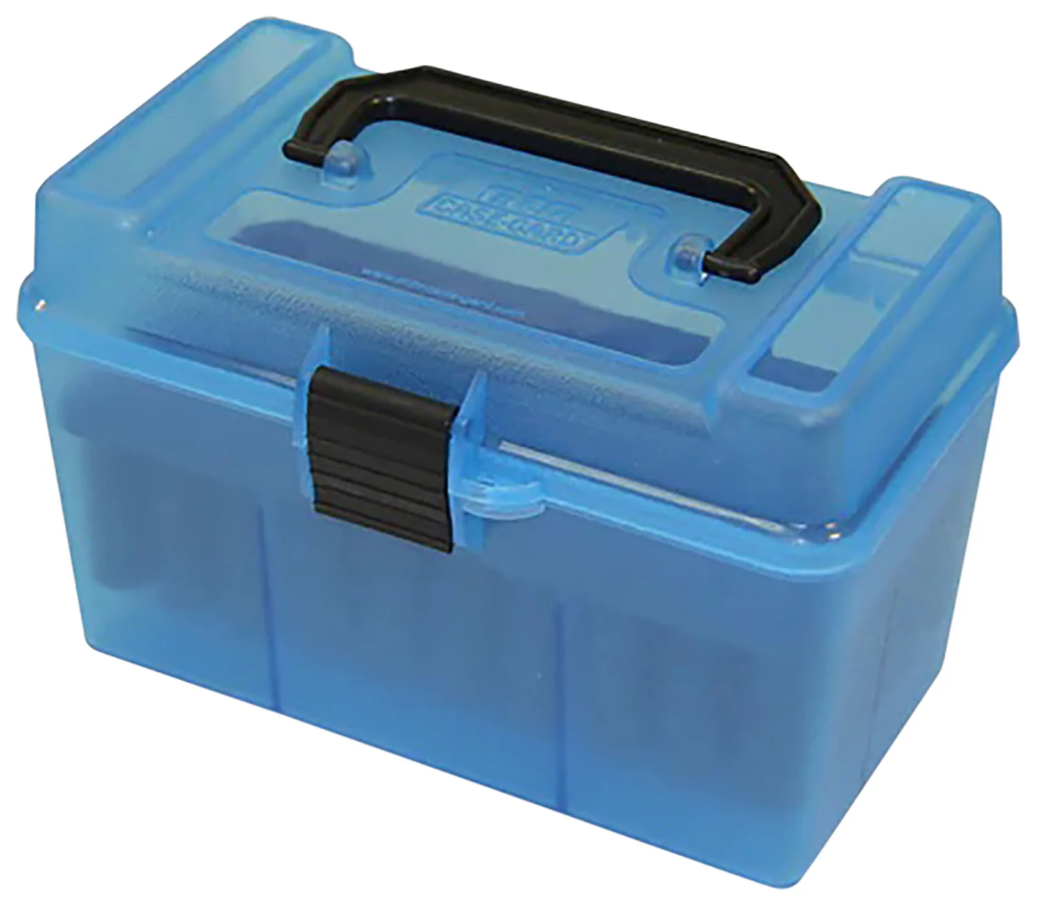 MTM Case-Gard H50RL24 Deluxe Ammo BoxMulti Clear Blue Polypropylene 50rd