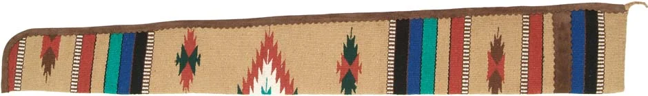 Multi Color Saddle Blanket Gun Case,leather trimmed, canvas lined,for long guns up to 49",including most Sharps & Winchester Rifles,made in the U.S.A.