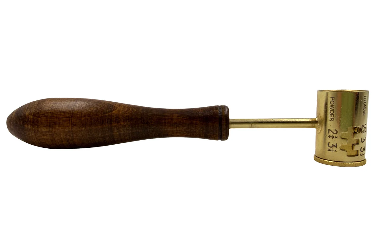 Muzzle-Loaders Brass English-Style Shot Dipper – Adjustable Brass & Hardwood - MZ1414
