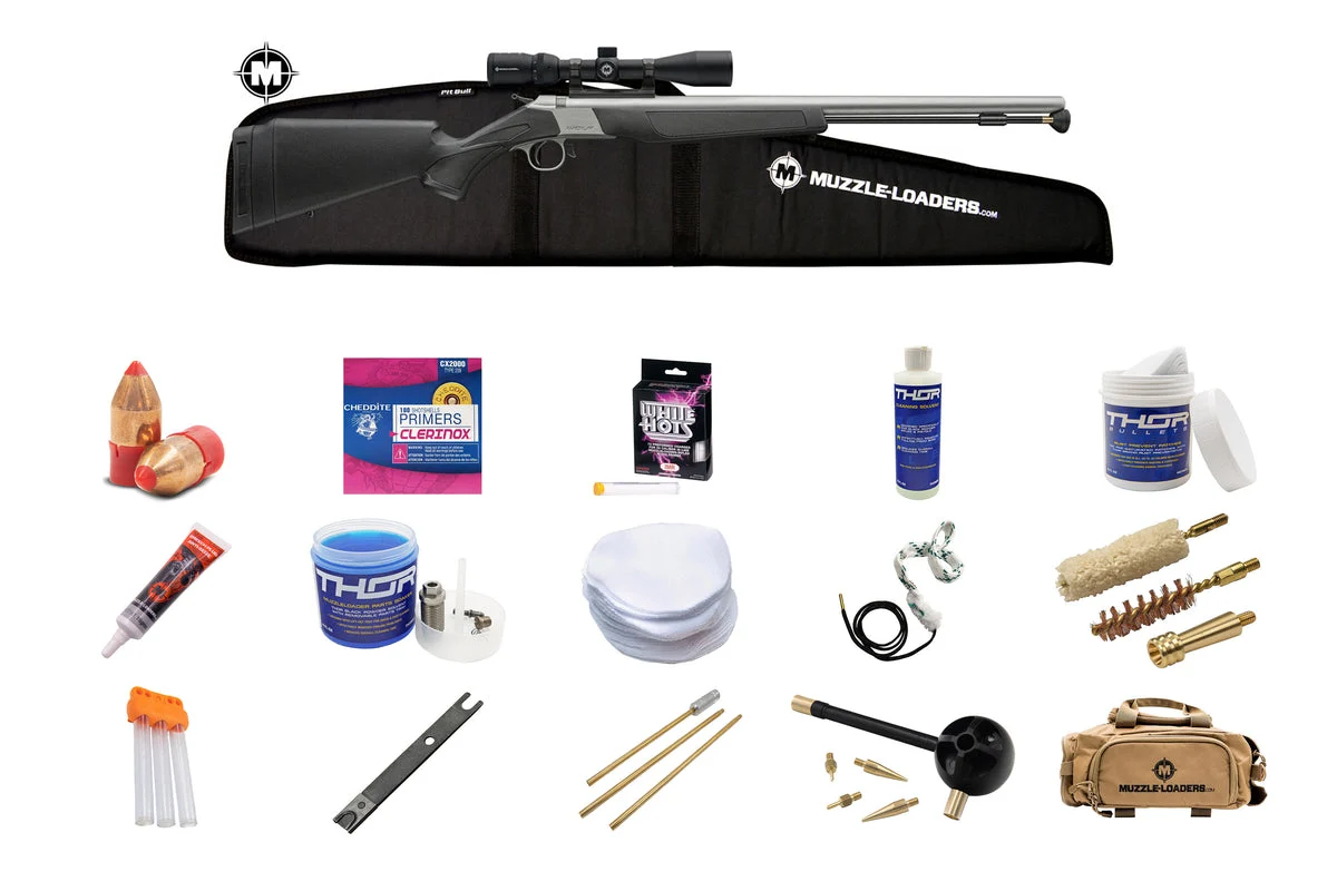 Muzzle-Loaders™ CVA Wolf V2 All-In-One Beginners Setup - Complete Outfit - .50 Caliber