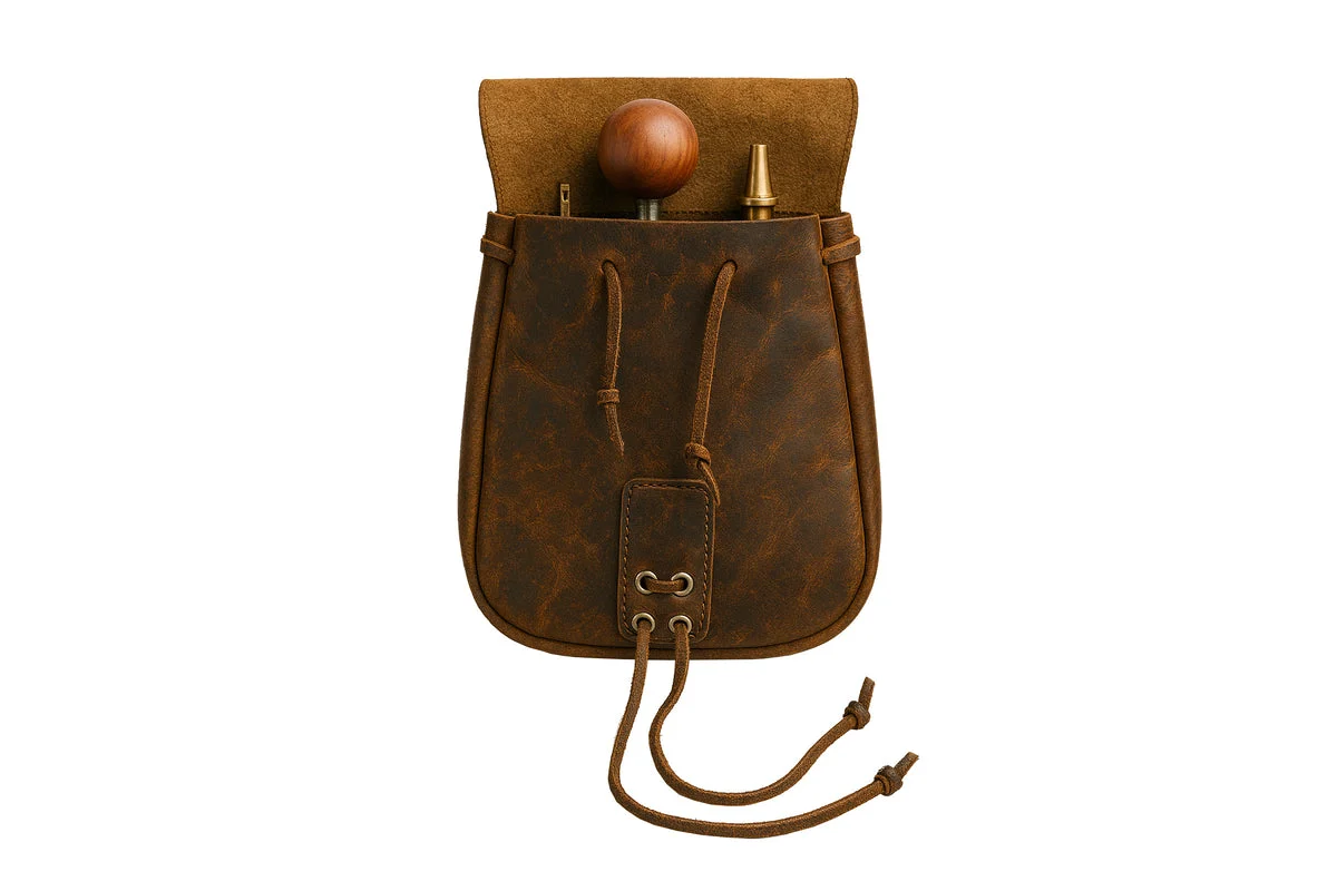 Muzzle-Loaders Leather Bushcraft Bag - Leather Muzzleloader Bush-Craft/Shooting Bag - MZ1203